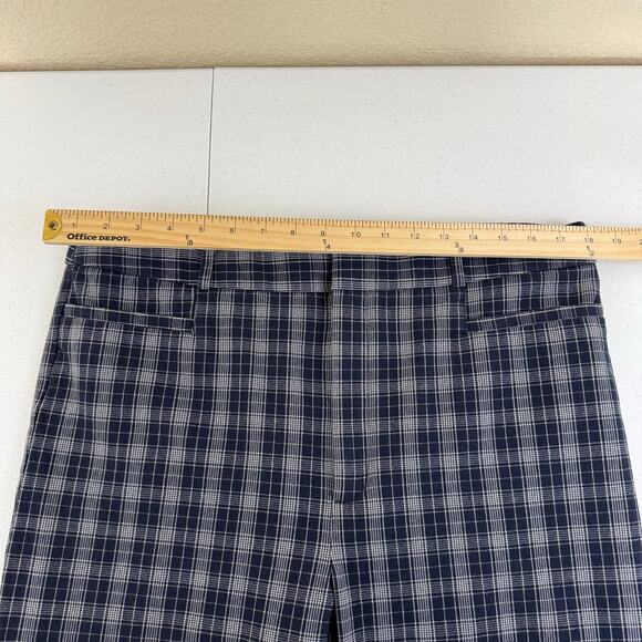 Banana Republic Factory Pants Womens 16 Sloan High Rise Blue White Check Career - Picture 8 of 12